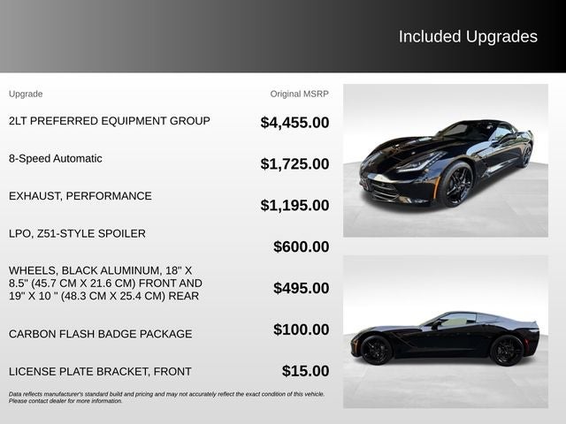 2016 Chevrolet Corvette Stingray 2LT
