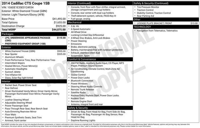 2014 Cadillac CTS Base