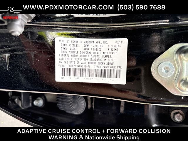 2016 Honda Accord EX-L w/Navigation and Honda Sensing