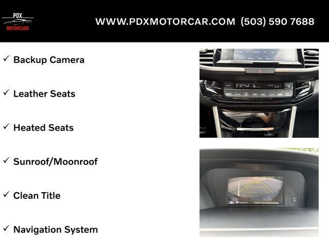 2016 Honda Accord EX-L w/Navigation and Honda Sensing