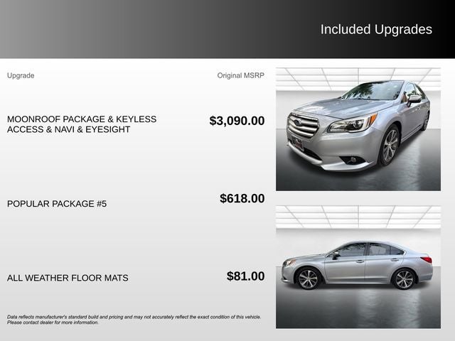 2016 Subaru Legacy 2.5i Limited