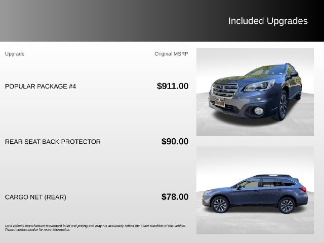2016 Subaru Outback 2.5i Limited