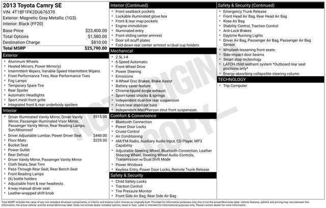 2013 Toyota Camry SE