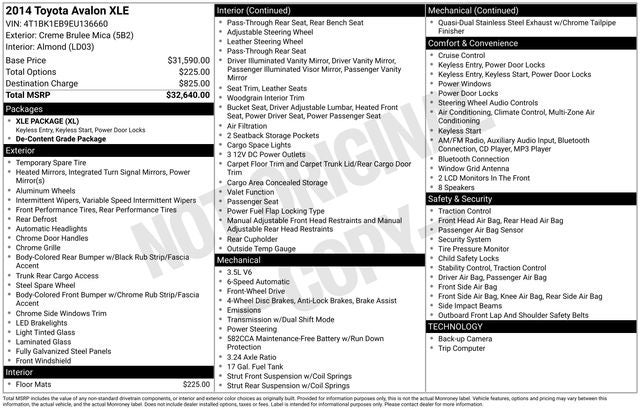 2014 Toyota Avalon Base