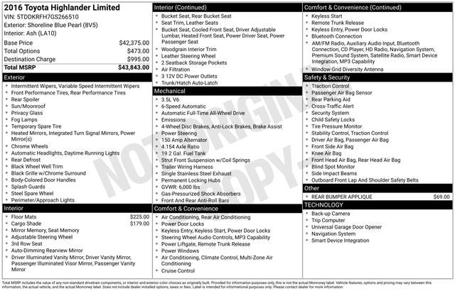2016 Toyota Highlander Limited