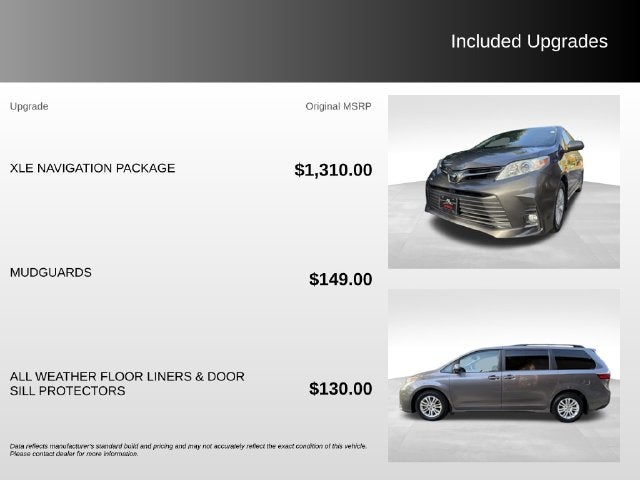 2018 Toyota Sienna XLE 8 Passenger