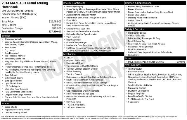 2014 Mazda Mazda3 s Grand Touring