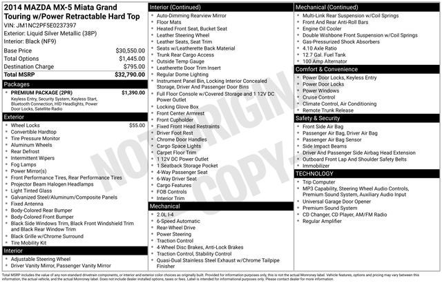 2014 Mazda Mazda Miata PRHT Grand Touring