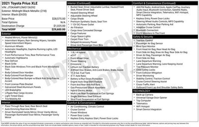 2021 Toyota Prius XLE
