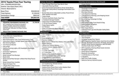 2016 Toyota Prius Four Touring