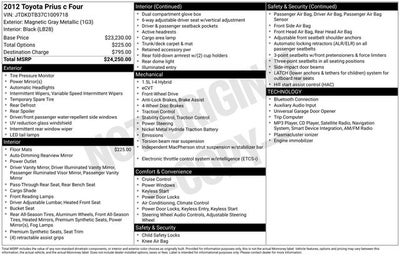 2012 Toyota Prius c Four