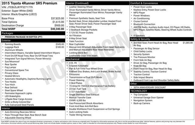 2015 Toyota 4Runner SR5 Premium