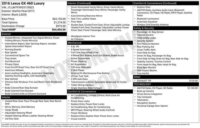 2016 Lexus GX 460 Luxury